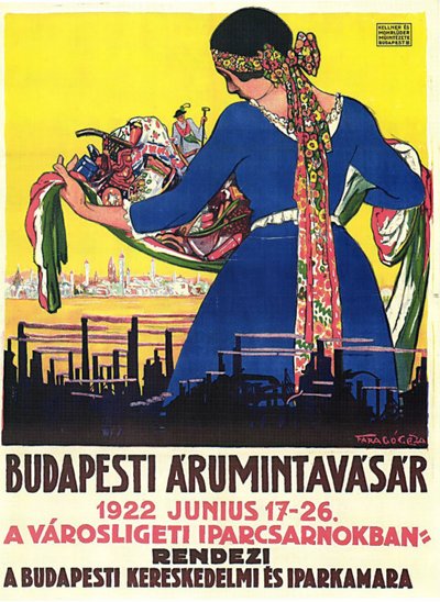 Plakat der Budapester Warenmesse von Geza Farago